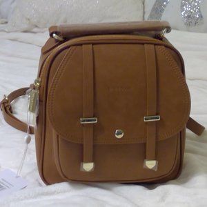 Belle and Bloom Camila Leather Backpack Camel
